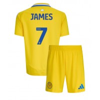 Leeds United Daniel James #7 Bortedraktsett Barn 2024-25 Kortermet (+ Korte bukser)